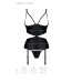 Корсет с открытой грудью Passion JANNIES CORSET L/XL black, стринги в наборе - Фото №5