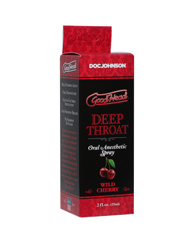 Спрей для мінету Doc Johnson GoodHead DeepThroat Spray - Wild Cherry 59 мл для глибокого мінету - Фото №2
