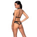 Белье с открытым доступом Passion MOONLIGHT SET L/XL black топ, стринги - Фото №2