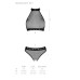 Білизна з відкритим доступом Passion MOONLIGHT SET XXL/XXXL black, топ, стрінги - Фото №5