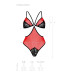 Напівпрозоре боді з мереживом Passion PEONIA BODY S/M red - Фото №5
