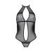 Сітчасте боді з мереживом на грудях Passion SATARA BODY S/M black - Фото №3