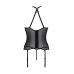 Корсет з пажами Passion SATARA CORSET L/XL black, стрінги, мереживо, застібки спереду та ззаду - Фото №4