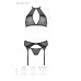 Комплект белья Passion SATARA SET L/XL black, топ, пояс для чулок, стринги - Фото №5