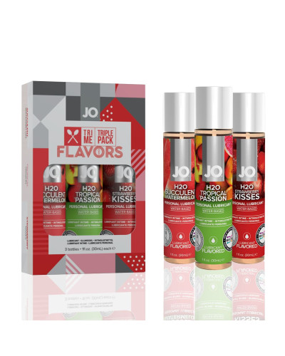 Набір JO Tri-Me Triple Pack — Flavors (3×30 мл) три різні смаки оральних змазок - Фото №1
