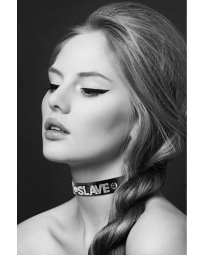 Чокер зі стразами Bijoux Pour Toi - SLAVE, натуральна шкіра - Фото №1