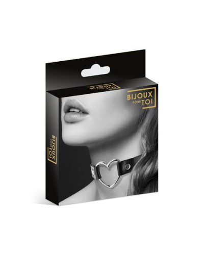 Чокер з сердечком Bijoux Pour Toi - HEART, екошкіра - Фото №3