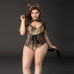 Еротичний костюм кішечки JSY «Імператриця Кітті» Plus Size, Black, боді, шнурівка, хвіст, вушка - Фото №1