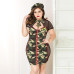 Эротический костюм JSY «Армейская красотка» Plus Size, military, платье, галстук, берет, стринги - Фото №1