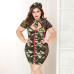 Эротический костюм JSY «Армейская красотка» Plus Size, military, платье, галстук, берет, стринги - Фото №4