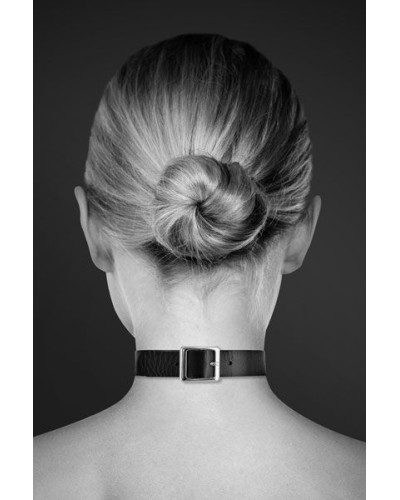 Чокер з кільцем для повідця Bijoux Pour Toi - FETISH Black, екошкіра - Фото №2