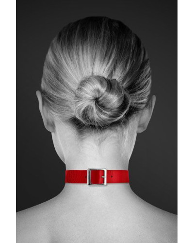 Чокер з кільцем для повідця Bijoux Pour Toi - FETISH Red, екошкіра - Фото №2