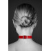 Чокер з кільцем для повідця Bijoux Pour Toi - FETISH Red, екошкіра - Фото №2