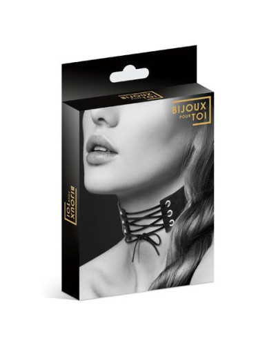 Чокер зі шнурівкою Bijoux Pour Toi - LACET, екошкіра - Фото №3