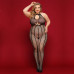 Сетчатый бодистокинг-халтер JSY «Сети Арии» Plus Size, black, комбинезон, открытый доступ - Фото №1