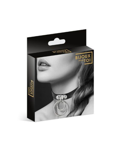 Чокер з двома кільцями Bijoux Pour Toi - TWO RINGS, екошкіра - Фото №3