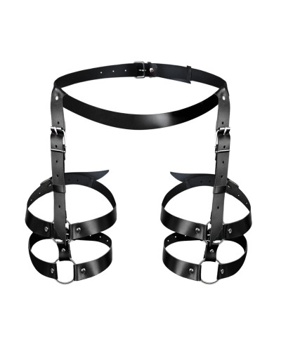 Кожаные гартеры Art of Sex - Melani Leather garters, Черные XS-M - Фото №1