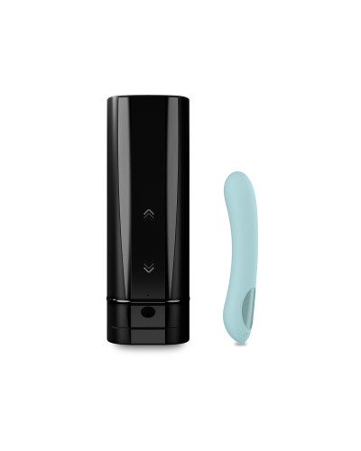 Інтерактивний набір мастурбатор + стимулятор точки G Kiiroo Onyx+ and Pearl 2+ Couple Set Turquoise - Фото №1