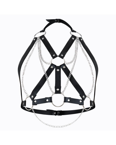 Портупея жіноча Art of Sex - Aiden Leather harness, Чорна XS-M - Фото №1
