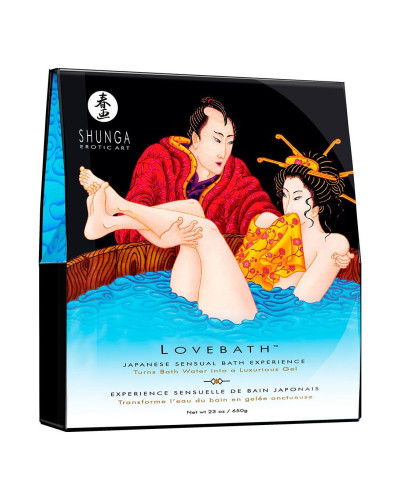Гель для ванни Shunga LOVEBATH – Ocean temptations 650 г, робить воду ароматним желе зі SPA-ефектом - Фото №1