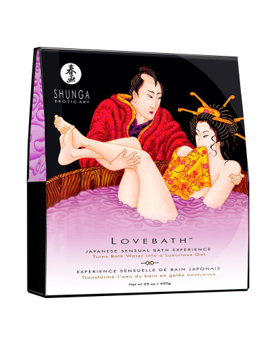 Гель для ванни Shunga LOVEBATH – Sensual Lotus 575 г, робить воду ароматним желе зі SPA-ефектом - Фото №1