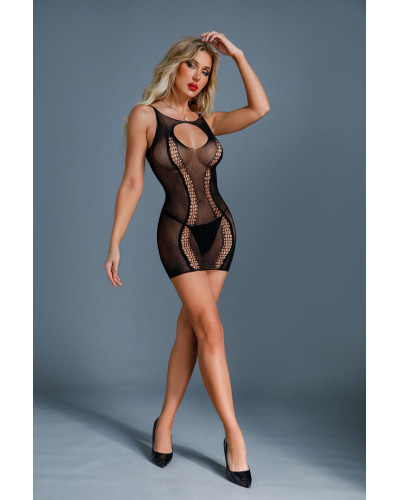 Сукня-сітка Caprice Lingerie Model 06 One size Black, дрібна сітка, мереживо - Фото №1