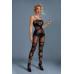 Бодістокінг Caprice Lingerie Model 11 One size Black, імітація панчіх, відкритий доступ - Фото №1