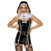 (SALE) Leg Avenue Vinyl Sinful Sister XS Black - Фото №1