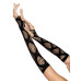 Довгі мітенки Leg Avenue Faux wrap net arm warmers One size Black, велика сітка - Фото №2