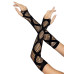 Довгі мітенки Leg Avenue Faux wrap net arm warmers One size Black, велика сітка - Фото №3