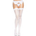 Чулки-сетка со швом сзади Leg Avenue Butterfly back seam thigh highs One size White - Фото №1
