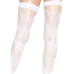 Чулки-сетка со швом сзади Leg Avenue Butterfly back seam thigh highs One size White - Фото №4