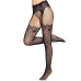 Колготки Leg Avenue Fishnet tights with back seam One size Black, задній шов, мереживо, сітка - Фото №3
