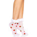 Шкарпетки жіночі з полуничним принтом Leg Avenue Strawberry ruffle top anklets One size, мереживні м - Фото №4