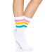 Носки женские в полоску Leg Avenue Pride crew socks Pansexual, 37–43 размер - Фото №1