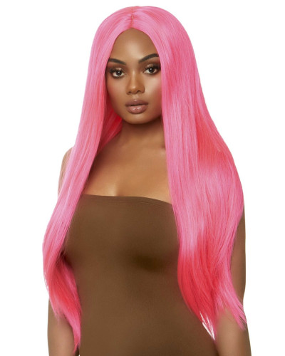 Парик Leg Avenue 33″ Long straight center part wig neon pink - Фото №1