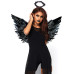 (SALE) Крила чорного ангела Leg Avenue Angel Accessory Kit Black, крила, німб - Фото №1