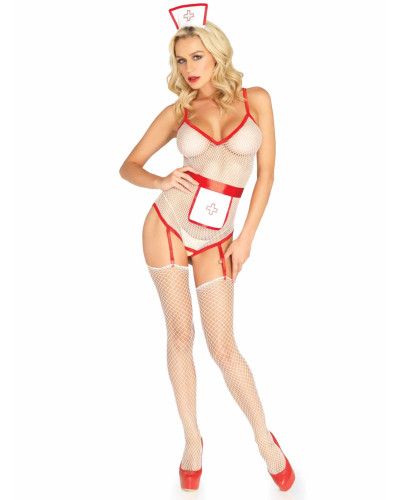 (SALE) Костюм медсестри Leg Avenue Roleplay TLC Nurse One size White - Фото №3