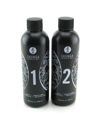 Гель для NURU масажу Shunga Oriental Body-to-Body – Melon Mango (2 x 225 мл) плюс простирадло - Фото №2