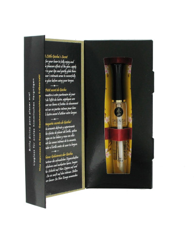 Стимулювальний блиск для губ Shunga LIPGLOSS – Sparkling Strawberry Wine (10 мл), ефект поколювання - Фото №3