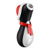 Вакуумний кліторальний стимулятор Satisfyer Penguin Holiday Edition, у шапочці та шарфі - Фото №1