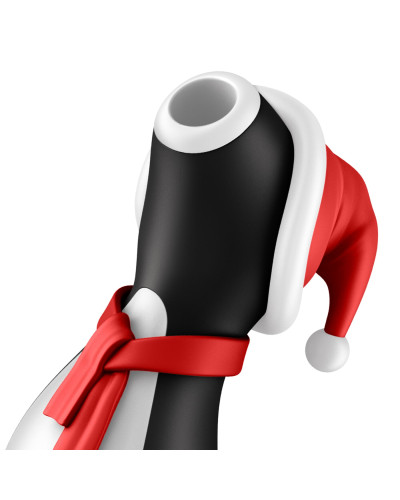 Вакуумний кліторальний стимулятор Satisfyer Penguin Holiday Edition, у шапочці та шарфі - Фото №5