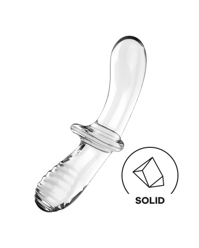 Двосторонній скляний дилдо Satisfyer Double Crystal Transparent, боросилікатне скло, унісекс - Фото №1