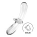 Двосторонній скляний дилдо Satisfyer Double Crystal Transparent, боросилікатне скло, унісекс - Фото №1