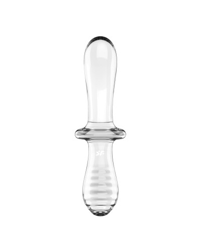 Двосторонній скляний дилдо Satisfyer Double Crystal Transparent, боросилікатне скло, унісекс - Фото №2
