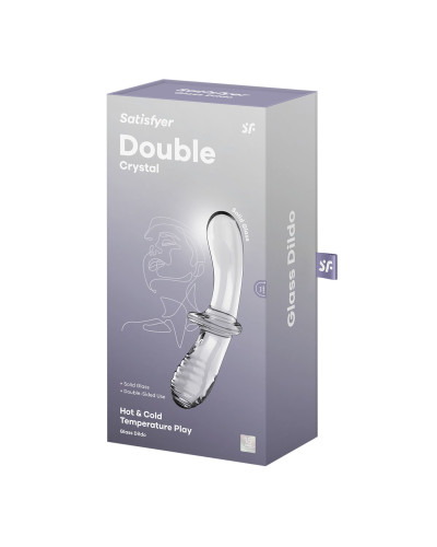 Двосторонній скляний дилдо Satisfyer Double Crystal Transparent, боросилікатне скло, унісекс - Фото №5