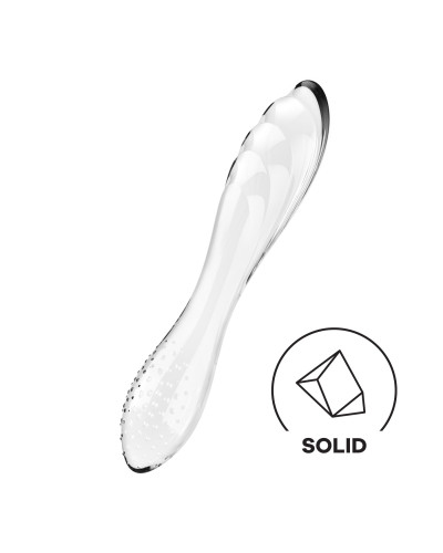 Двосторонній скляний дилдо Satisfyer Dazzling Crystal 1 Transparent, дуже міцний, без стопера - Фото №1