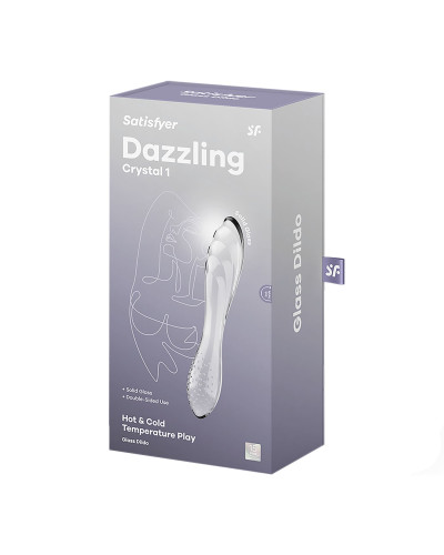 Двосторонній скляний дилдо Satisfyer Dazzling Crystal 1 Transparent, дуже міцний, без стопера - Фото №5