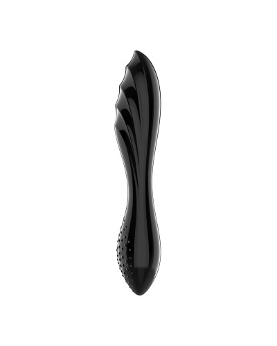 Двосторонній скляний дилдо Satisfyer Dazzling Crystal 1 Black, дуже міцний, без стопера - Фото №3