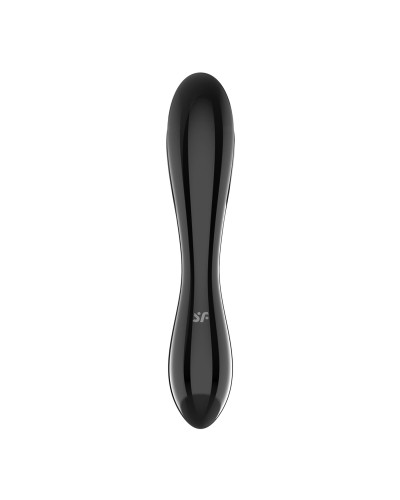 Двосторонній скляний дилдо Satisfyer Dazzling Crystal 1 Black, дуже міцний, без стопера - Фото №4